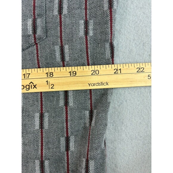 Vintage 90's Levis Sutter Creek Shirt Mens M Gray Red Flannel Cowboy Aztec - Picture 8 of 14